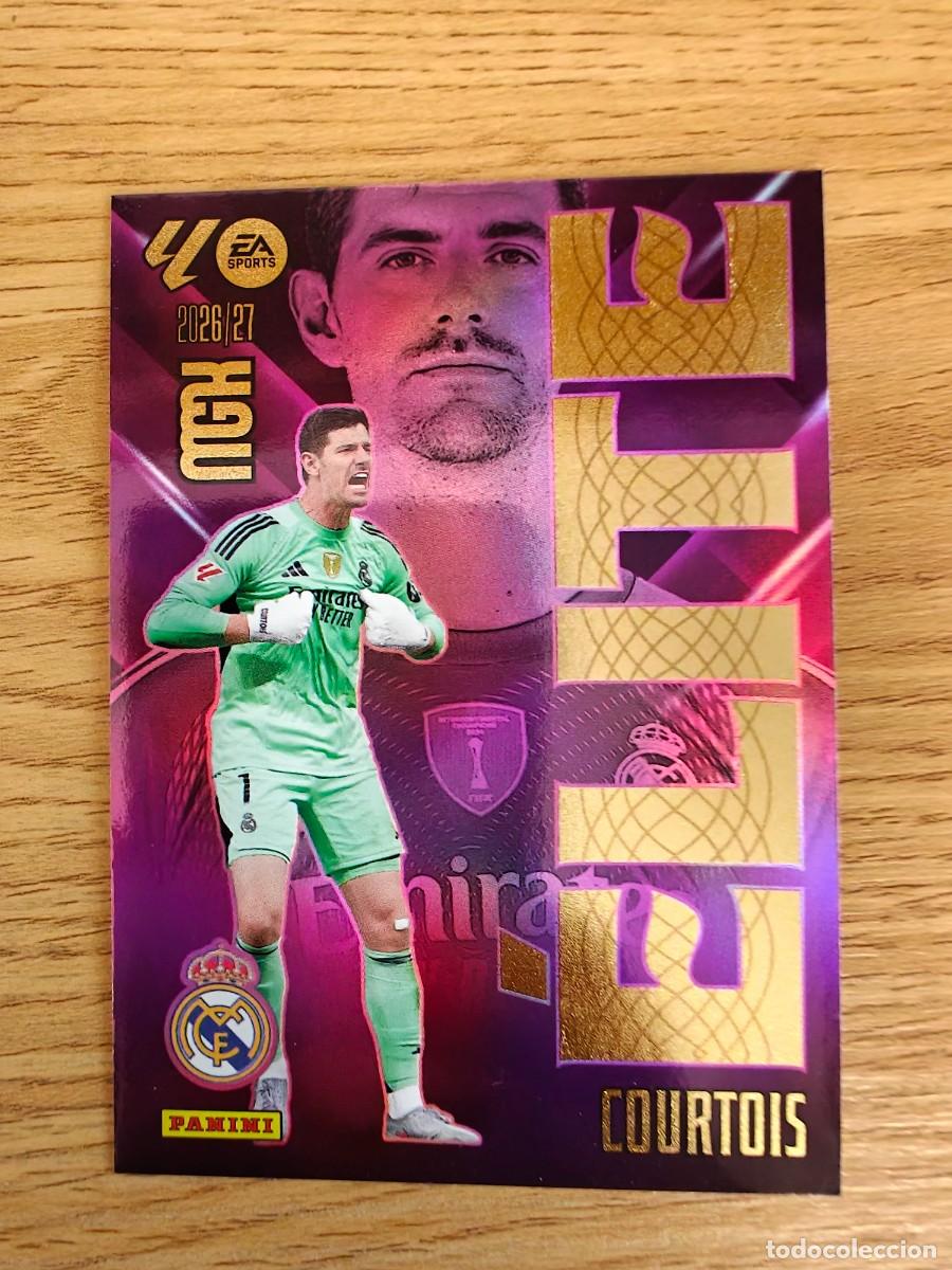 Cromos de f&uacute;tbol: Courtois 4 Elite Panini Megacracks 2026 2027 Real Madrid 2026 2027