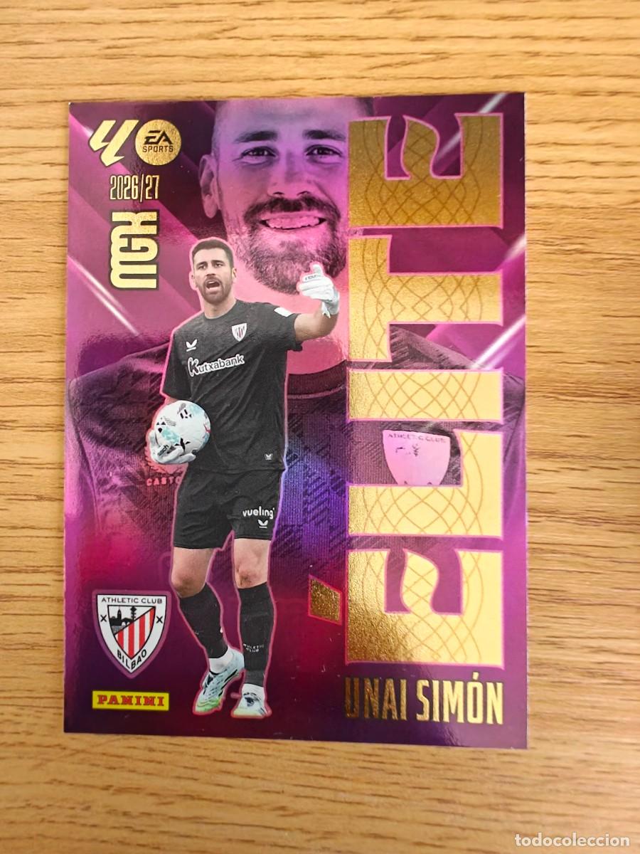 Cromos de f&uacute;tbol: Unai Sim&oacute;n 17 Elite Panini Megacracks 26 27 Athletic Club 2026 2027