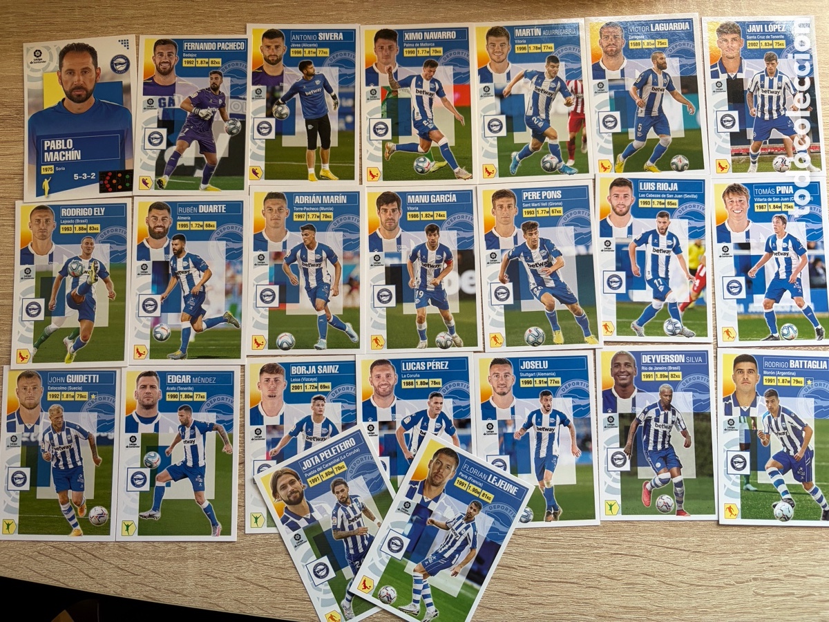 Cromos de f&uacute;tbol: DEPORTIVO ALAV&Eacute;S LOTE EQUIPO COMPLETO LIGA ESTE EDICIONES ESTE 2020 2021 20 21 CON FICHAJES