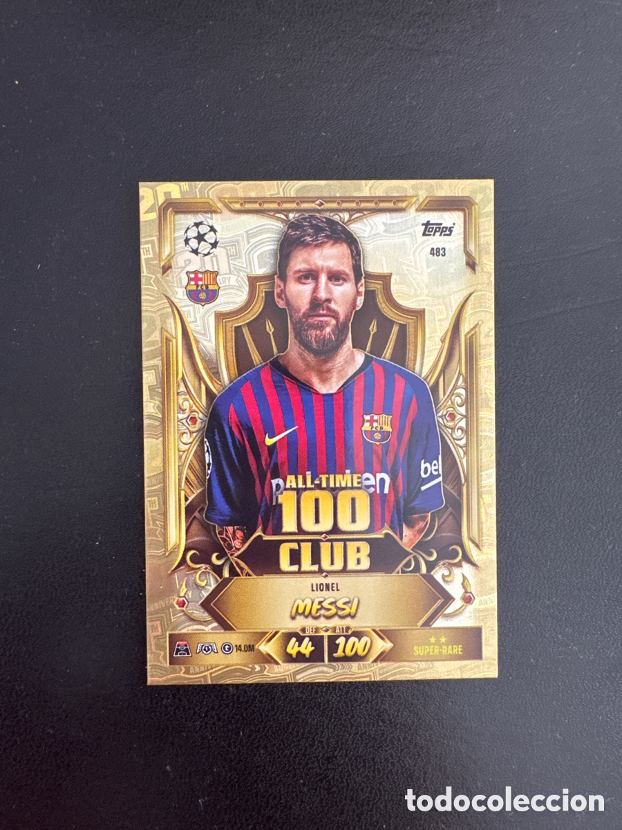 Cromos de f&uacute;tbol: MESSI 100 CLUB NUMERO 483 MATCH ATTAX 2026 2027