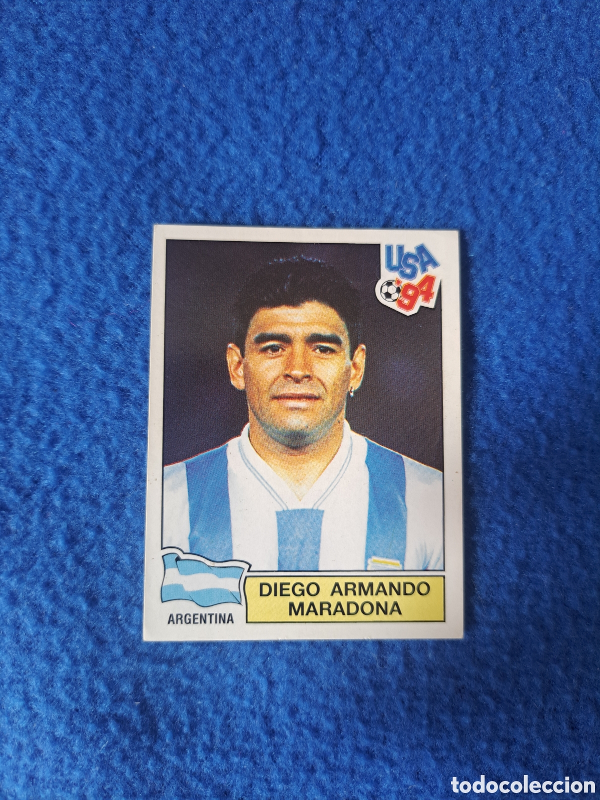Cromos de f&uacute;tbol: Maradona. N&deg;257. Argentina. Mundial USA 94 Panini