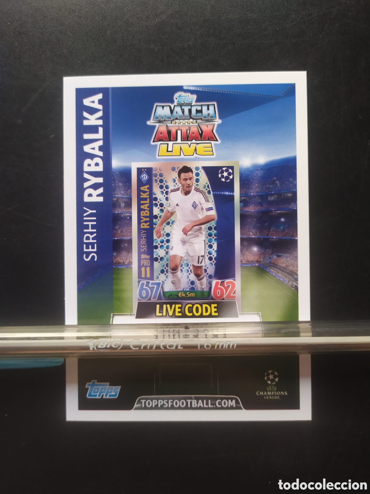 Cromos de f&uacute;tbol: UEFA Champions match attax topps 2015 2016 15 16 live code Rybalka Dinamo Kiev