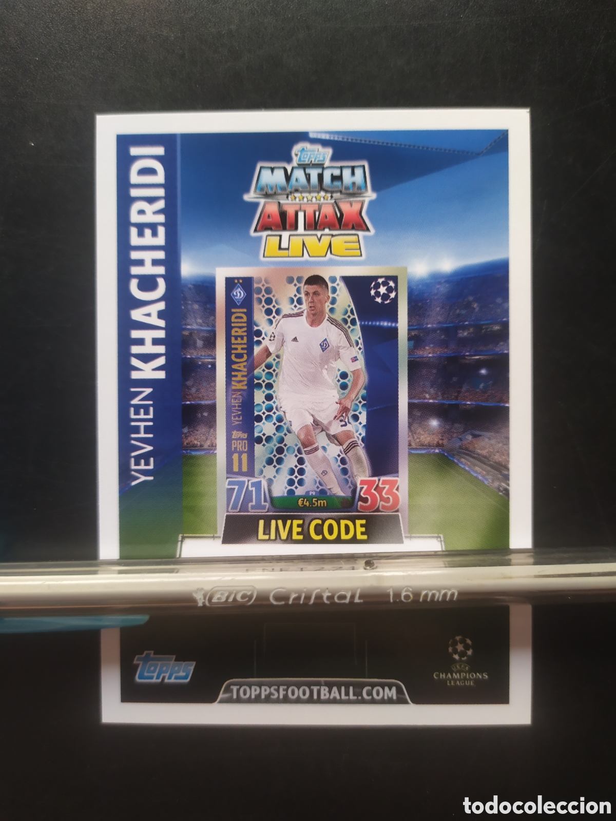 Cromos de f&uacute;tbol: UEFA Champions match attax topps 2015 2016 15 16 live code Khacheridi Dinamo Kiev