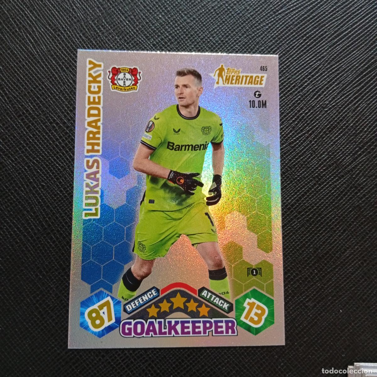 Fu&szlig;ball-Sticker: 465 LUKAS HRADECKY LEVERKUSEN TOPPS MATCH ATTAX 2023 2024 FUTBOL CROMO 23 24 - A217 PG52