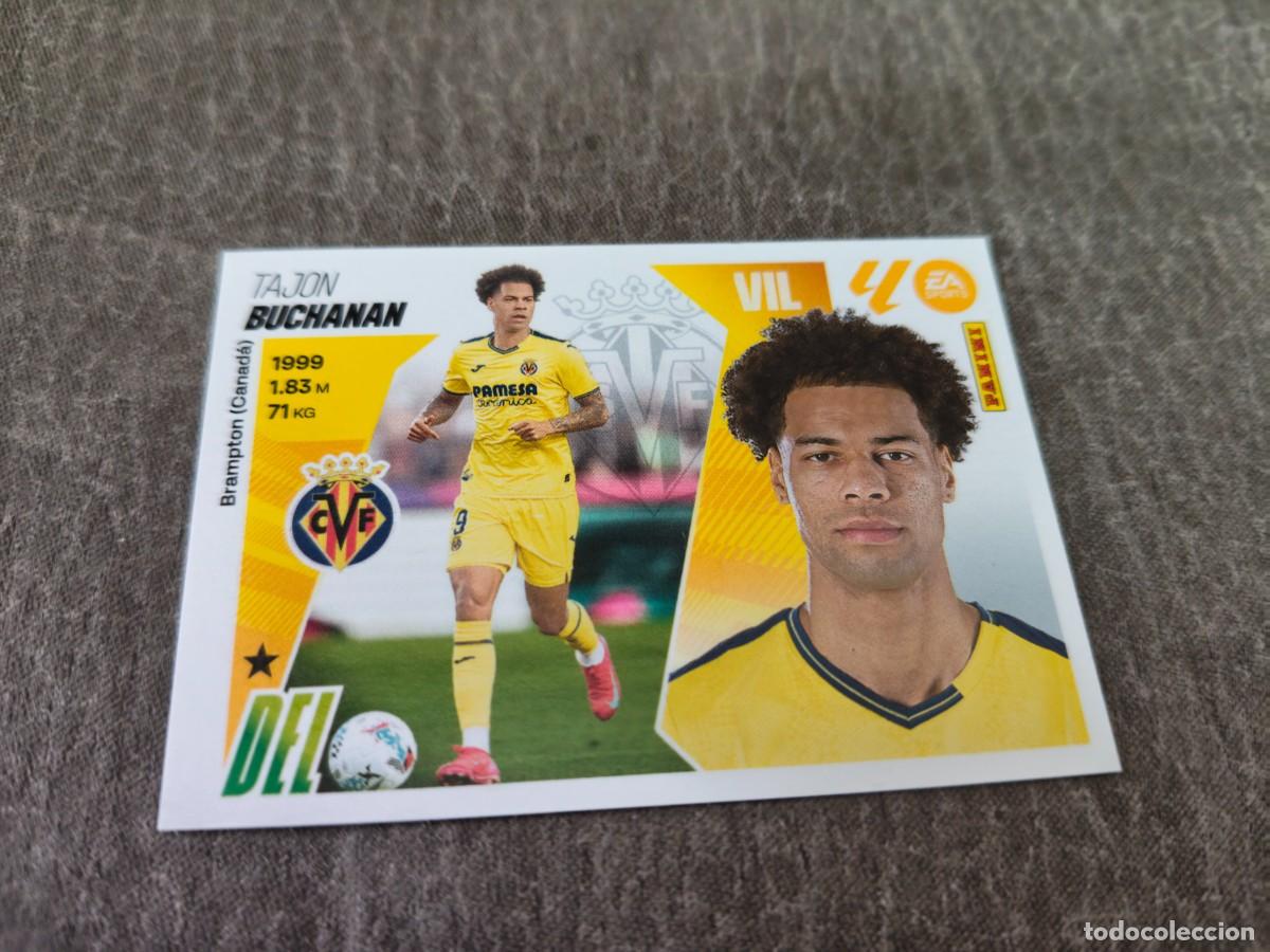 Fu&szlig;ball-Sticker: Cromo 20 BIS TAJON BUCHANAN VILLARREAL CF. Colecci&oacute;n LALIGA F&uacute;tbol 2025-2026 PANINI Nuevo