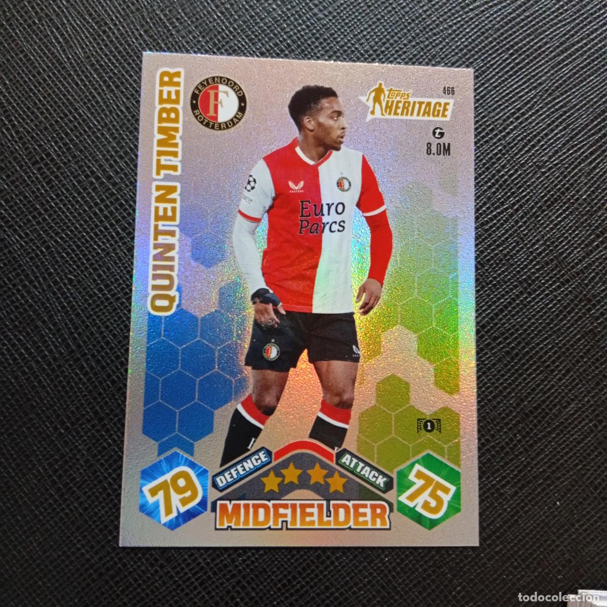Fu&szlig;ball-Sticker: 466 QUINTEN TIMBER FEYENOOR TOPPS MATCH ATTAX 2023 2024 FUTBOL CROMO 23 24 - A217 PG52