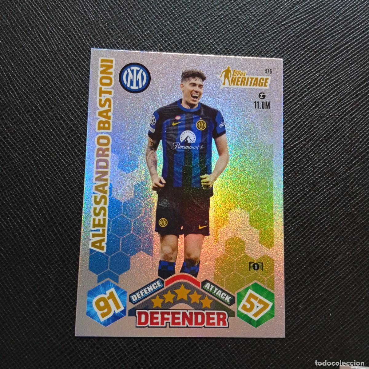 Cromos de f&uacute;tbol: 476 BASTONI INTER MILAN TOPPS MATCH ATTAX 2023 2024 FUTBOL CROMO 23 24 - A217 PG53