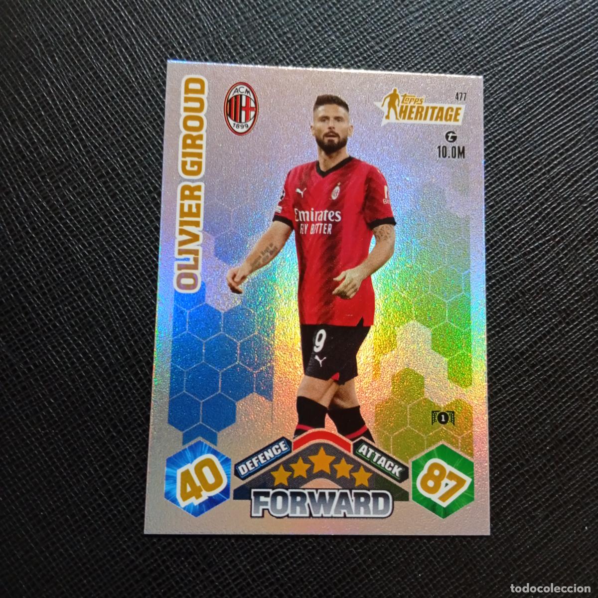 Cromos de f&uacute;tbol: 477 GIROUD MILAN TOPPS MATCH ATTAX 2023 2024 FUTBOL CROMO 23 24 - A217 PG53