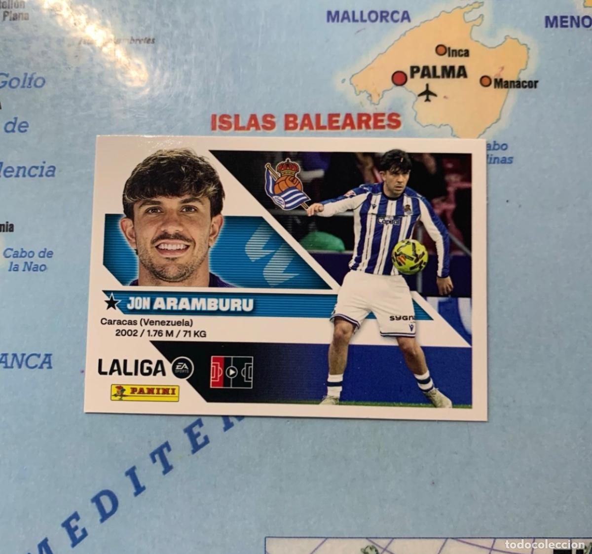 Cromos de f&uacute;tbol: Aramburu n&uacute;mero 5 de la Real Sociedad cromo liga este 26-27 2026-2027