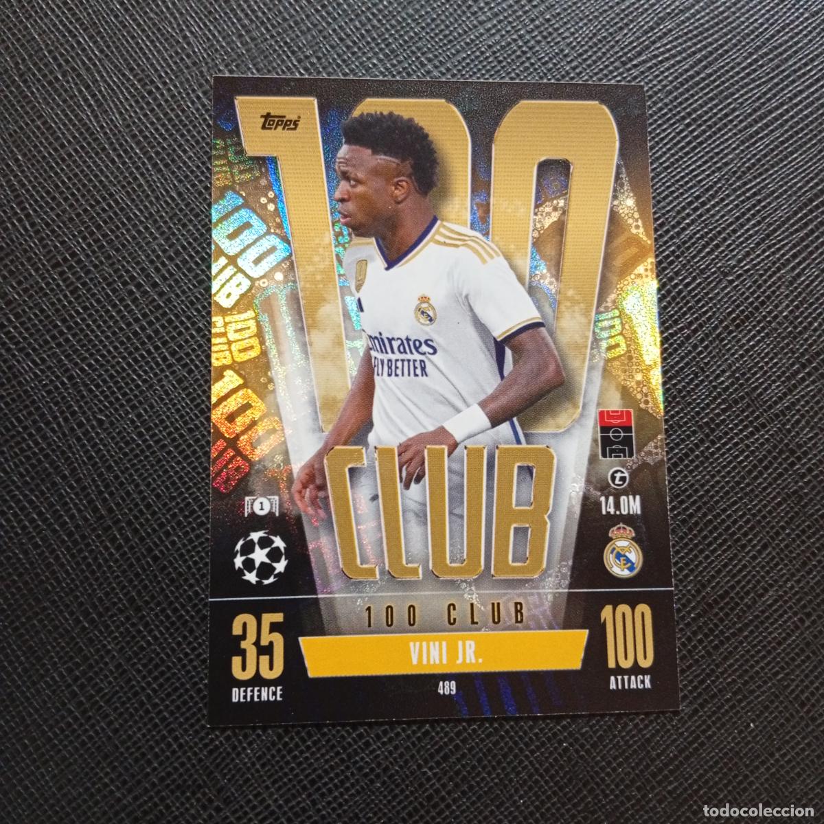 Cromos de f&uacute;tbol: 489 VINI VINICIUS JR REAL MADRID TOPPS MATCH ATTAX 2023 2024 FUTBOL CROMO 23 24 - A217 PG54 100 CLUB