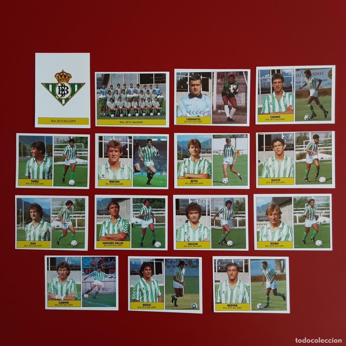 Football Stickers: EQUIPO COMPLETO BETIS EDITORIAL FESTIVAL 1987 1988 LIGA 87 88 NUNCA PEGADO