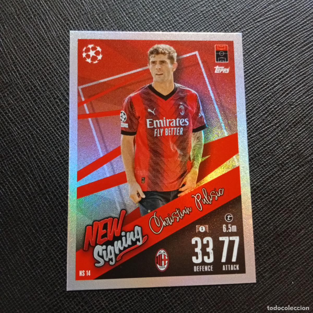 Football Stickers: N 11 CHRISTIAN PULISIC MILAN TOPPS MATCH ATTAX 2023 2024 FUTBOL CROMO 23 24 - A217 PG56