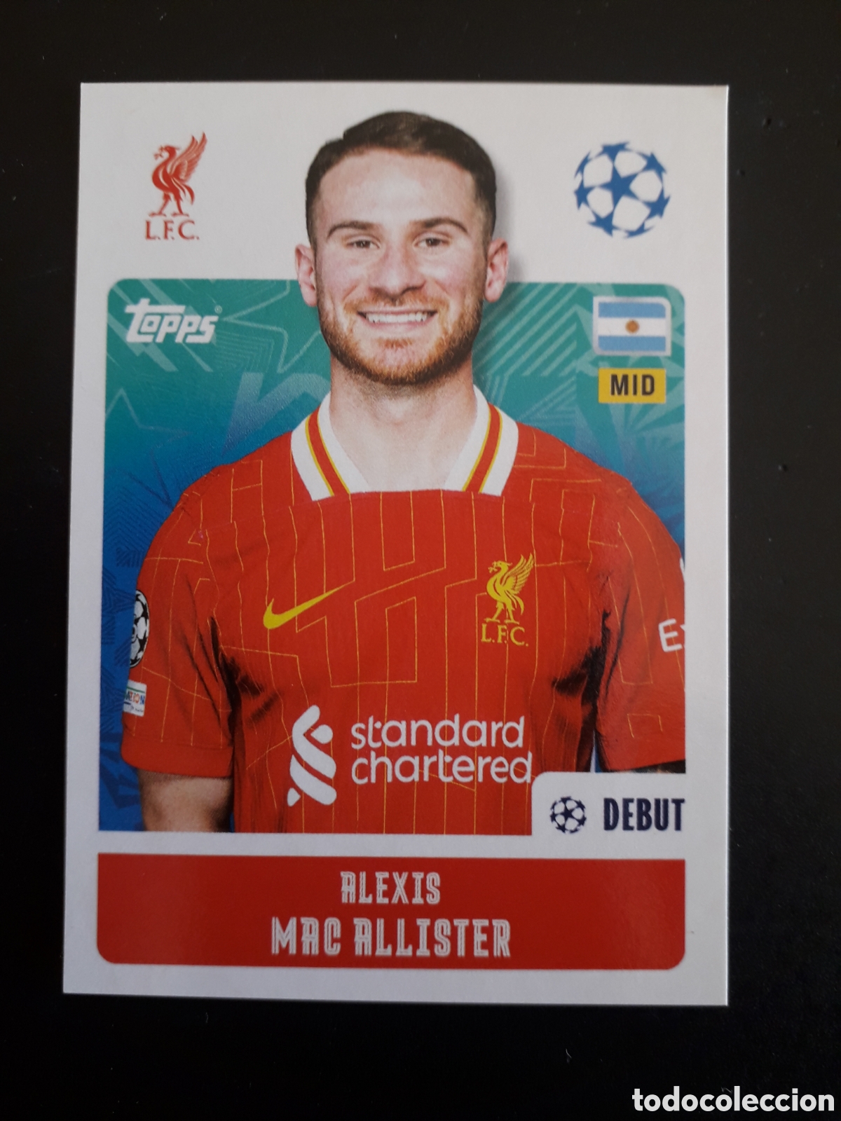 Cartes &agrave; collectionner de Football: MAC ALLISTER LIVERPOOL N&deg; 266 UEFA CHAMPIONS LEAGUE SEASON TOPPS 24 25 2024 2025 PEDIDO M&Iacute;NIMO 3&euro;