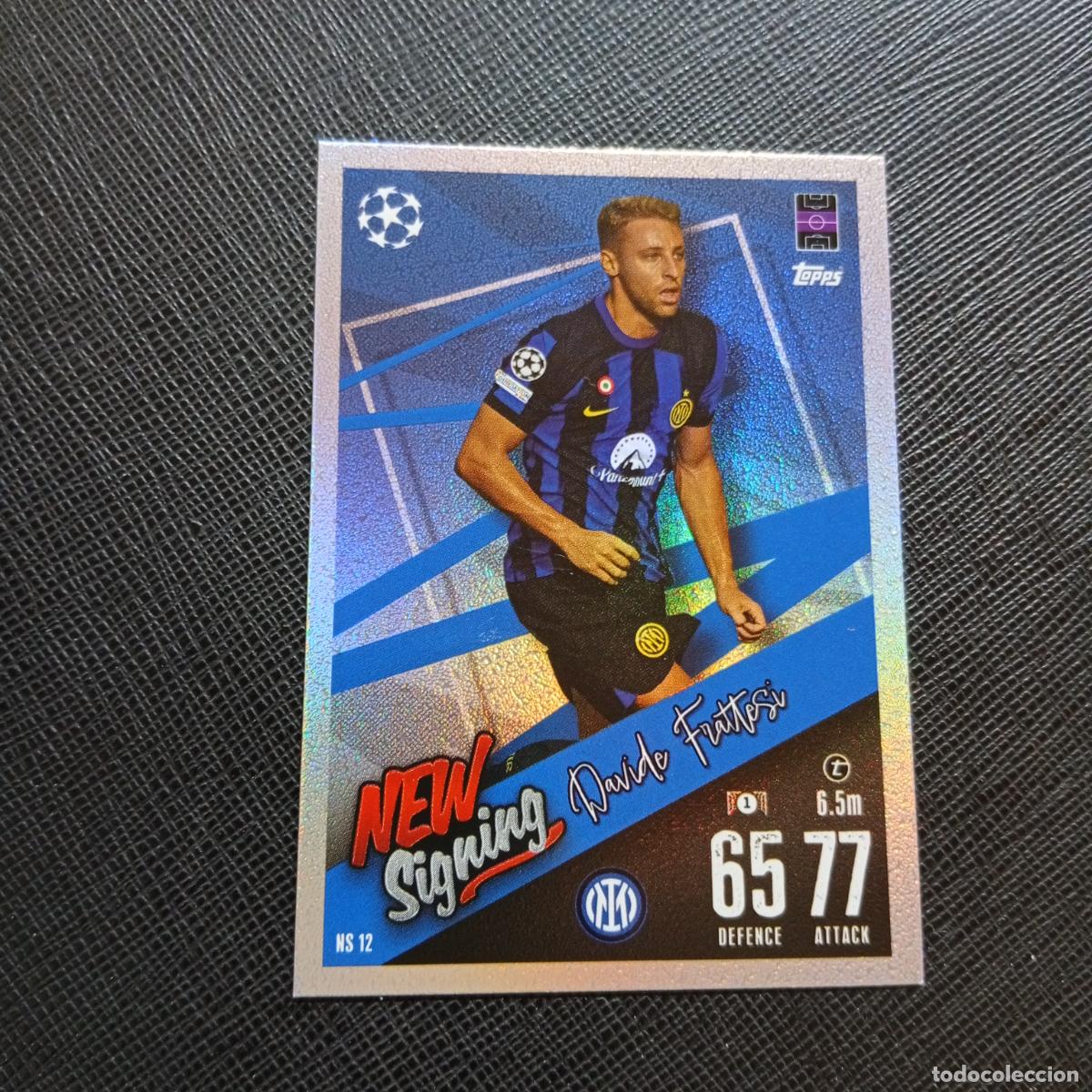 Cartes &agrave; collectionner de Football: N 12 DAVIDE FRATTESI INTER MILAN TOPPS MATCH ATTAX 2023 2024 FUTBOL CROMO 23 24 - A217 PG56