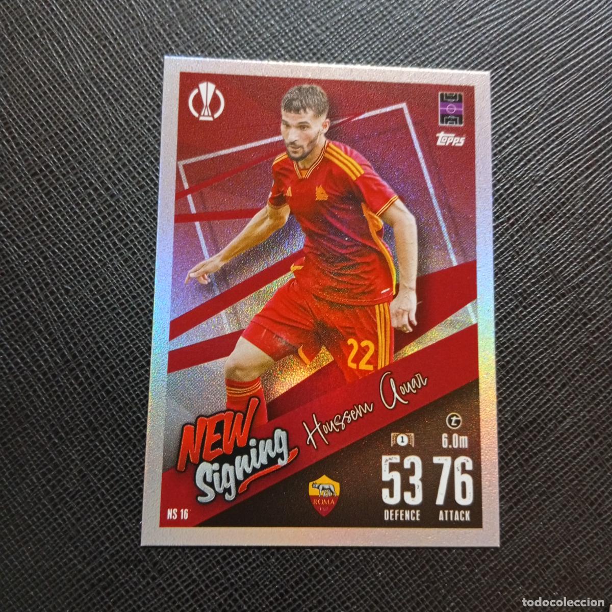 Cartes &agrave; collectionner de Football: N 16 HOUSSEM AOUAR ROMA TOPPS MATCH ATTAX 2023 2024 FUTBOL CROMO 23 24 - A217 PG56