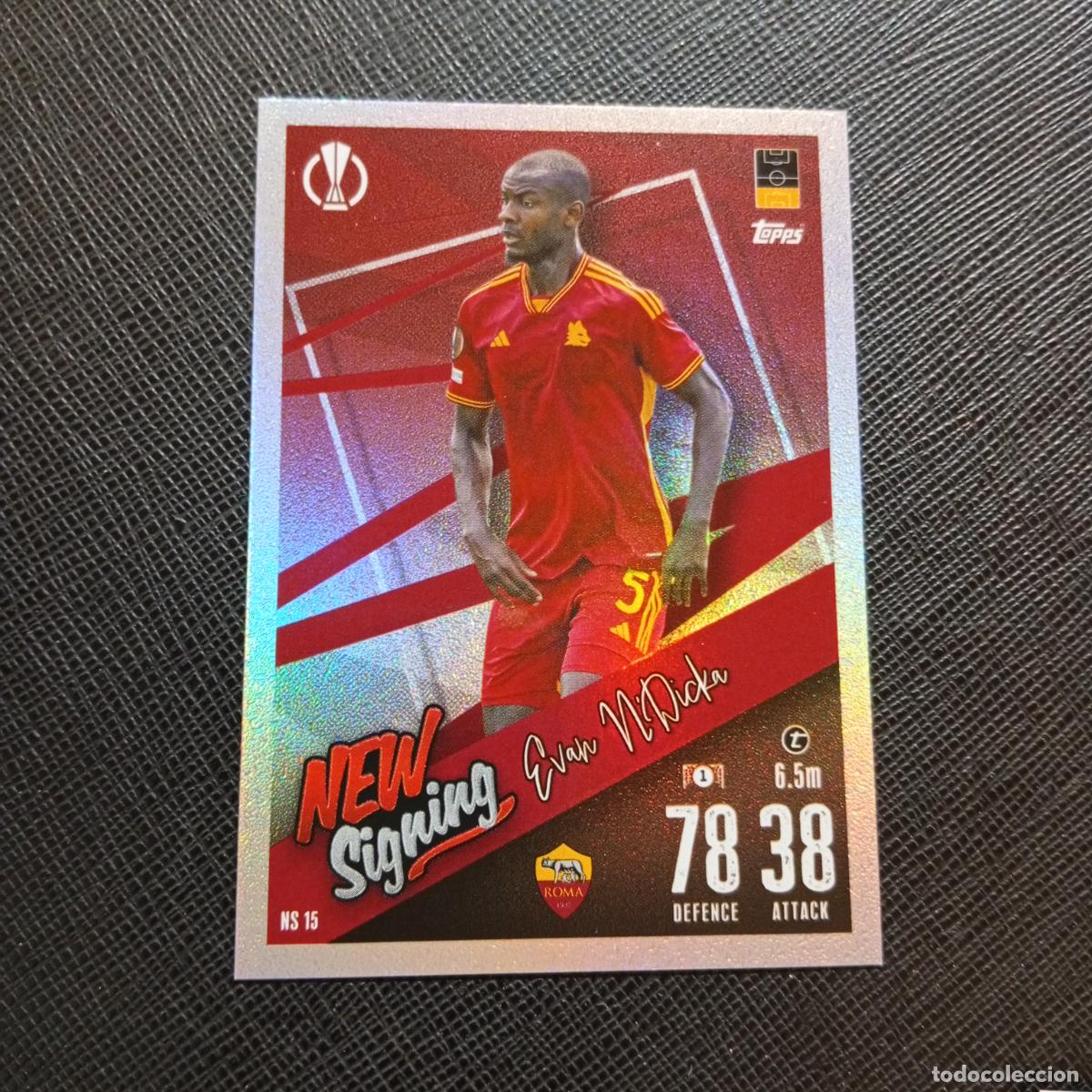 Cartes &agrave; collectionner de Football: N 15 EVAN NDICKA ROMA TOPPS MATCH ATTAX 2023 2024 FUTBOL CROMO 23 24 - A217 PG56