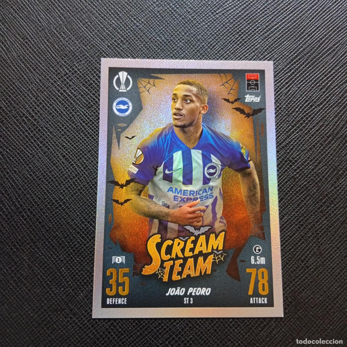 Figurine di Calcio: ST 3 JOAO PEDRO BRIGHTON TOPPS MATCH ATTAX 2023 2024 FUTBOL CROMO 23 24 - A217 PG56