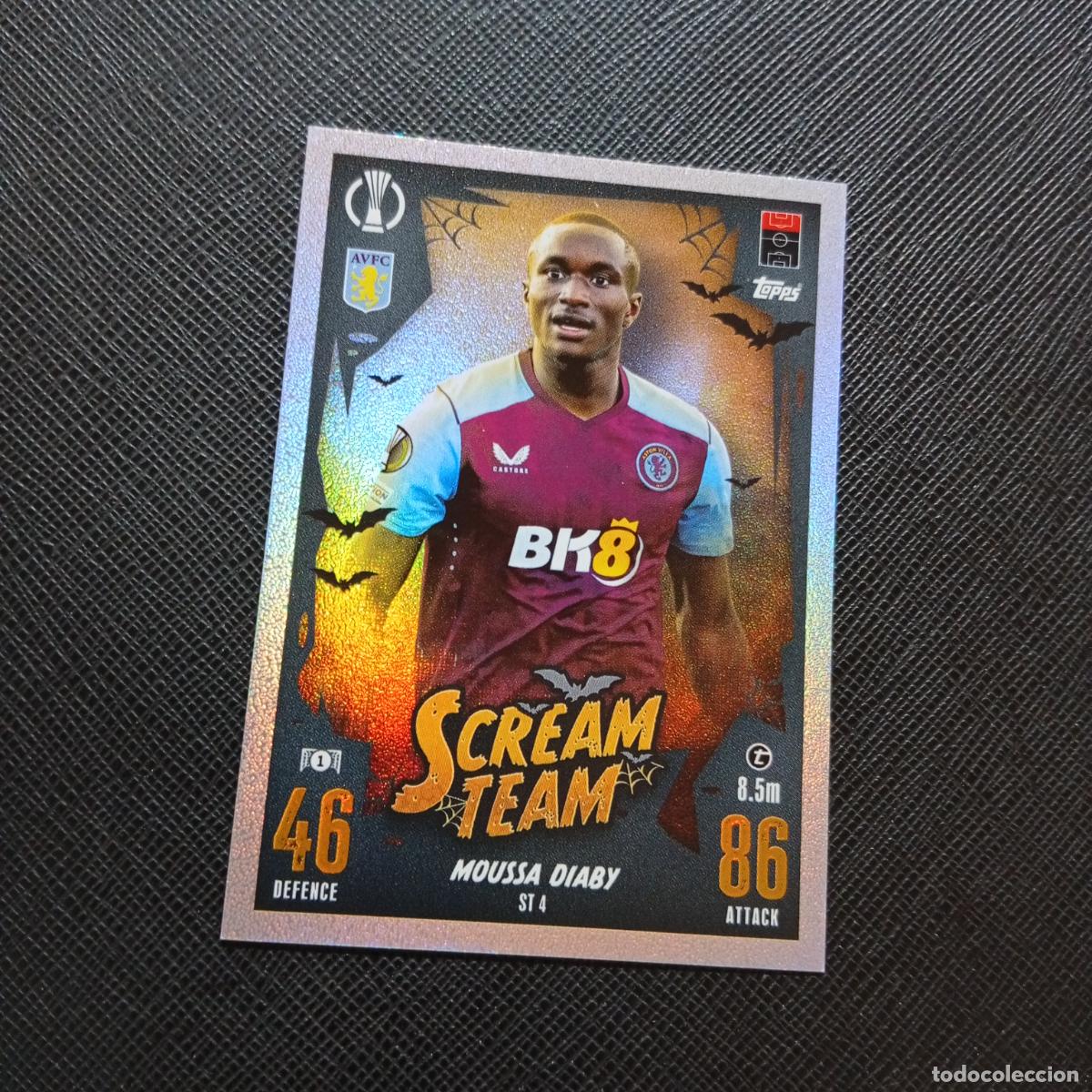 Cromos de f&uacute;tbol: ST 4 MOUSSA DIABY ASTON VILLA TOPPS MATCH ATTAX 2023 2024 FUTBOL CROMO 23 24 - A217 PG56