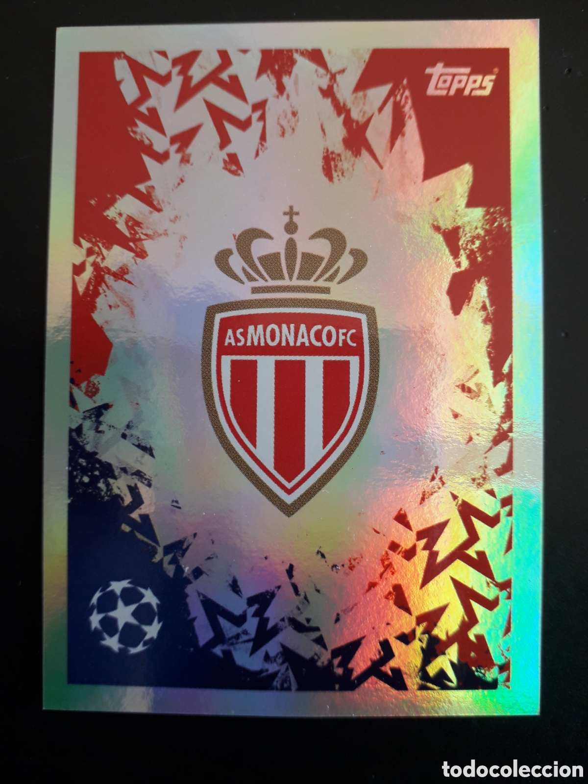 Cromos de f&uacute;tbol: ESCUDO M&Oacute;NACO N&deg; 52 UEFA CHAMPIONS LEAGUE SEASON TOPPS 24 25 2024 2025 PEDIDO M&Iacute;NIMO 3&euro;