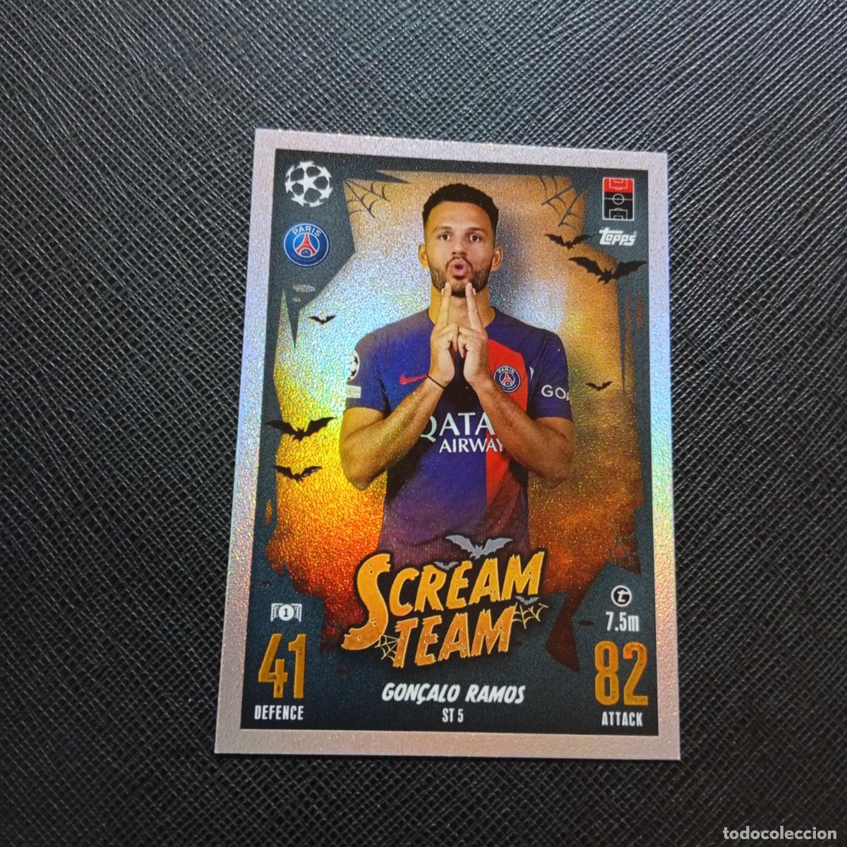 Cromos de f&uacute;tbol: ST 5 GONCALO RAMOS PSG TOPPS MATCH ATTAX 2023 2024 FUTBOL CROMO 23 24 - A217 PG57