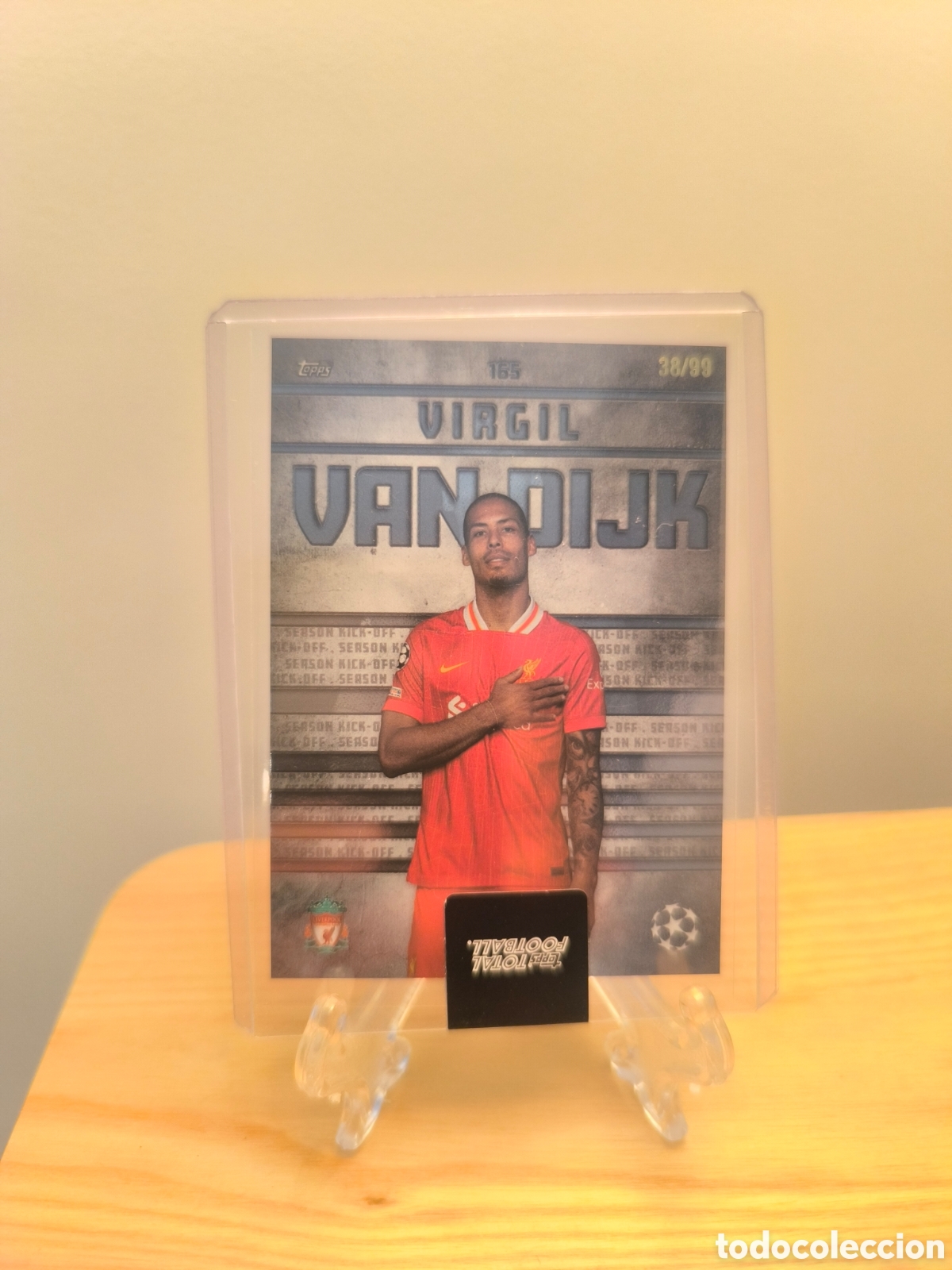 Cromos de f&uacute;tbol: Van Dijk numerada /99 Topps TOTAL FOOTBALL Liverpool