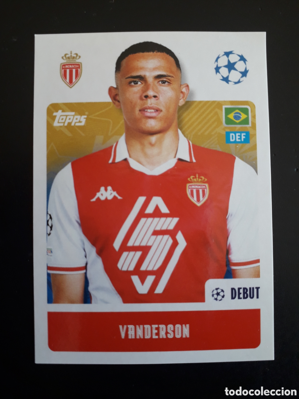 Cromos de f&uacute;tbol: VANDERSON M&Oacute;NACO N&deg; 55 UEFA CHAMPIONS LEAGUE SEASON TOPPS 24 25 2024 2025 PEDIDO M&Iacute;NIMO 3&euro;