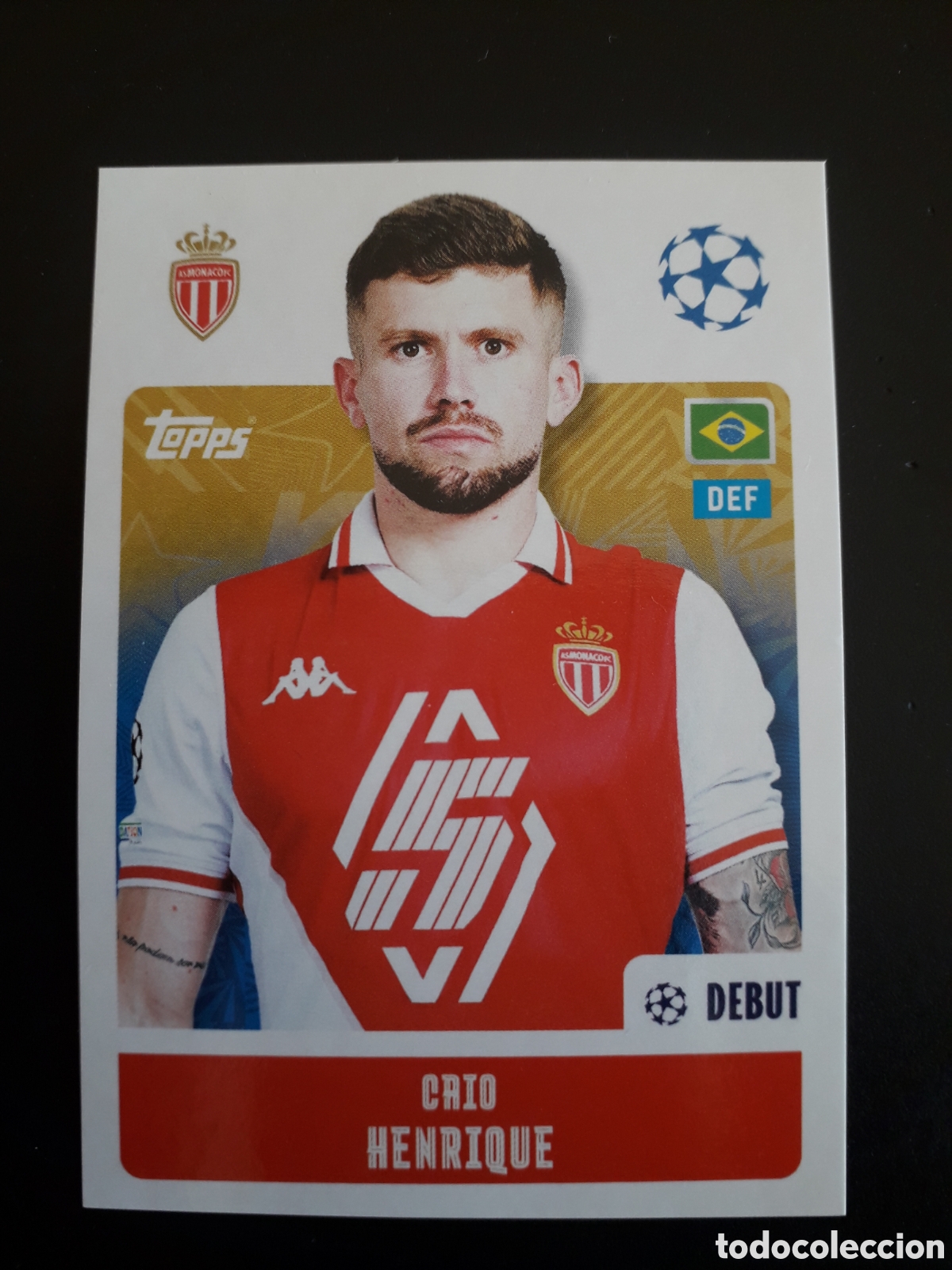 Cromos de f&uacute;tbol: HENRIQUE M&Oacute;NACO N&deg; 58 UEFA CHAMPIONS LEAGUE SEASON TOPPS 24 25 2024 2025 PEDIDO M&Iacute;NIMO 3&euro;