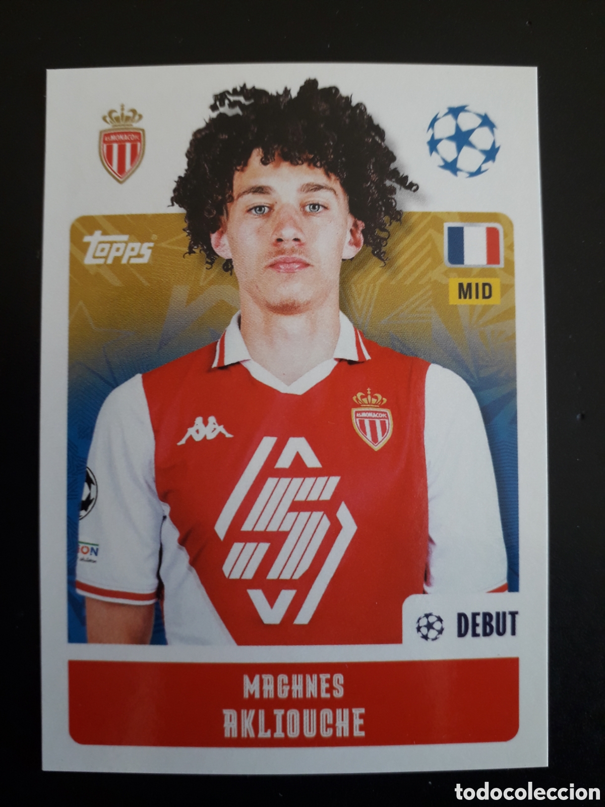 Cromos de f&uacute;tbol: AKLIOUCHE M&Oacute;NACO N&deg; 61 UEFA CHAMPIONS LEAGUE SEASON TOPPS 24 25 2024 2025 PEDIDO M&Iacute;NIMO 3&euro;
