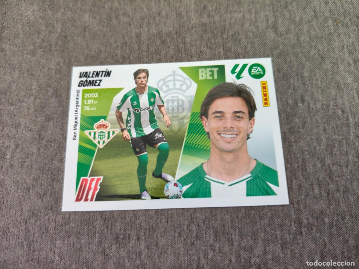 Cromos de f&uacute;tbol: Cromo 17 VALENT&Iacute;N G&Oacute;MEZ REAL BETIS &Uacute;LTIMOS FICHAJES. Colecci&oacute;n LALIGA F&uacute;tbol 2025-2026 PANINI Nuevo