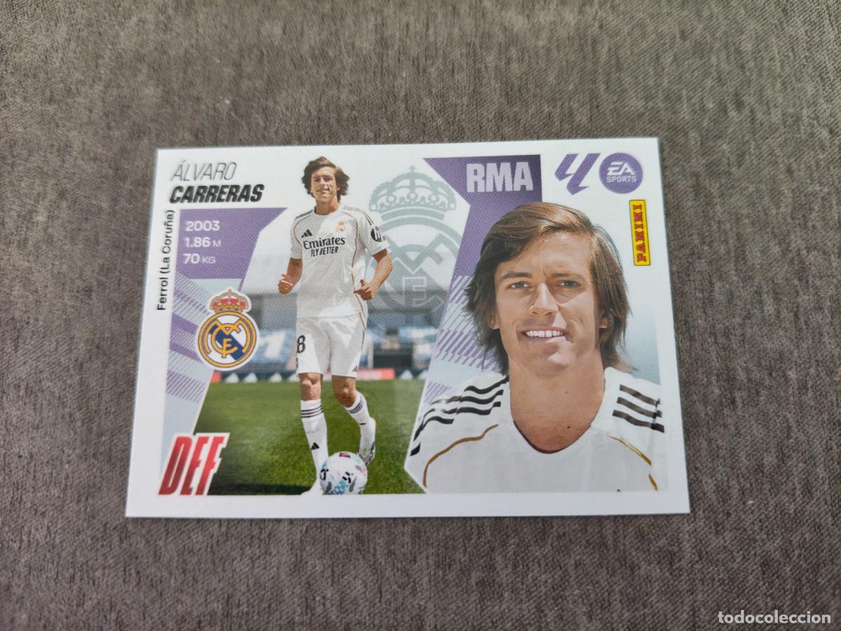 Cromos de f&uacute;tbol: Cromo 18 CARRERAS REAL MADRID &Uacute;LTIMOS FICHAJES. Colecci&oacute;n LALIGA F&uacute;tbol 2025-2026 PANINI Nuevo
