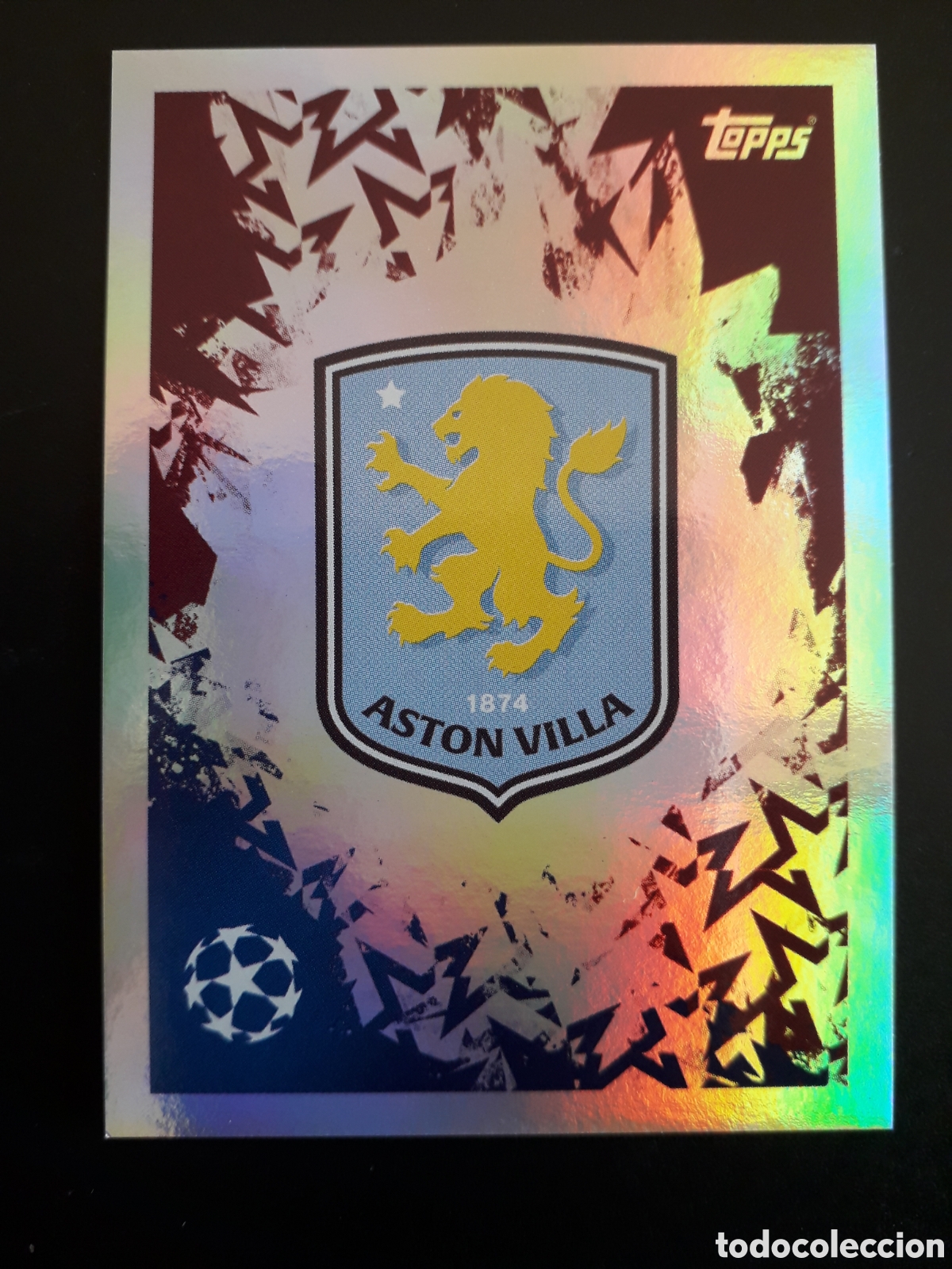 Cromos de f&uacute;tbol: ESCUDO ASTON VILLA N&deg; 64 UEFA CHAMPIONS LEAGUE SEASON TOPPS 24 25 2024 2025 PEDIDO M&Iacute;NIMO 3&euro;