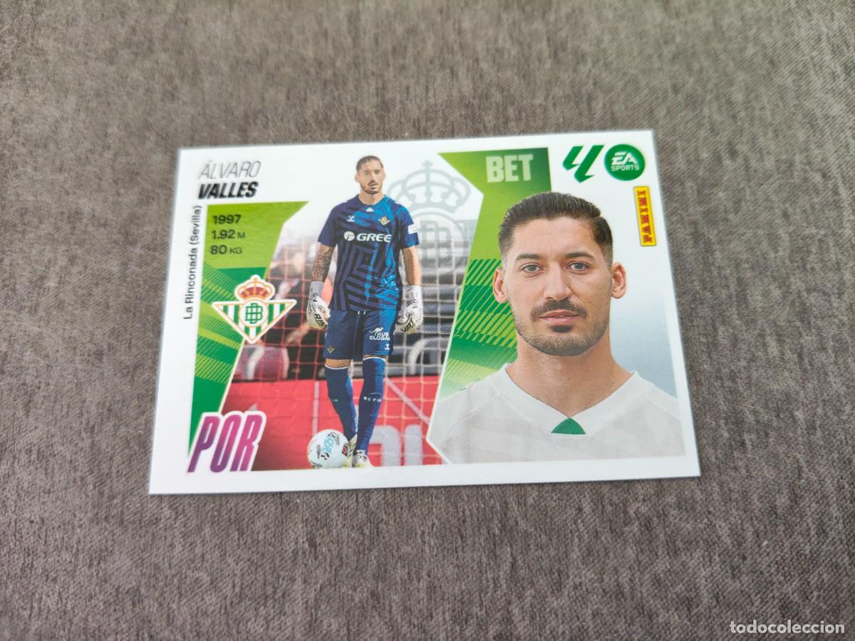 Cromos de f&uacute;tbol: Cromo 21 &Aacute;LVARO VALLES REAL BETIS &Uacute;LTIMOS FICHAJES. Colecci&oacute;n LALIGA F&uacute;tbol 2025-2026 PANINI Nuevo