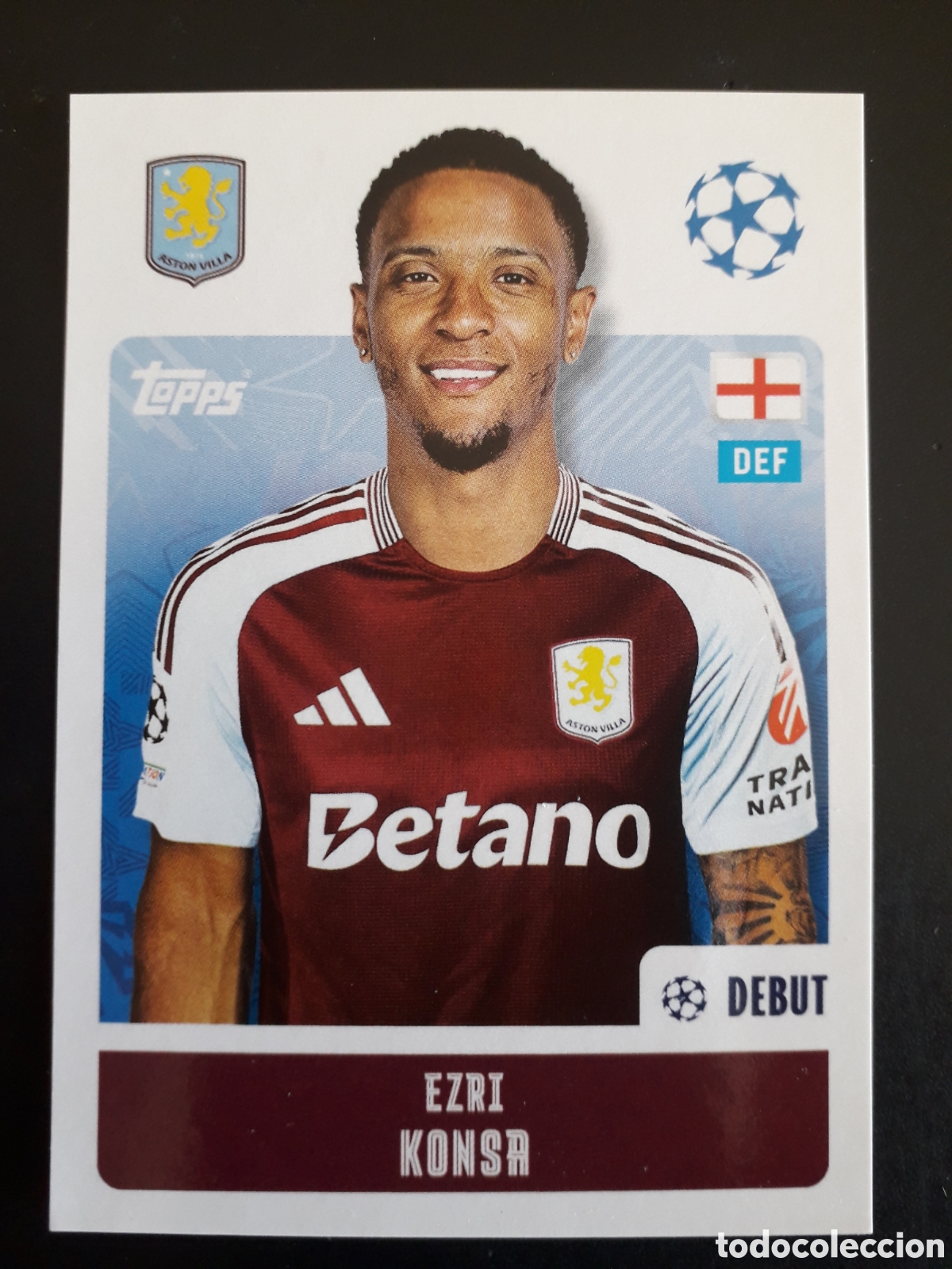 Cromos de f&uacute;tbol: KONSA ASTON VILLA N&deg; 67 UEFA CHAMPIONS LEAGUE SEASON TOPPS 24 25 2024 2025 PEDIDO M&Iacute;NIMO 3&euro;