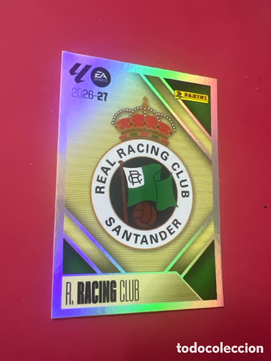 Cromos de f&uacute;tbol: C4425. Escudo del Racing de Santander n&uacute;mero 1 cromo liga este 26-27 2026-2027