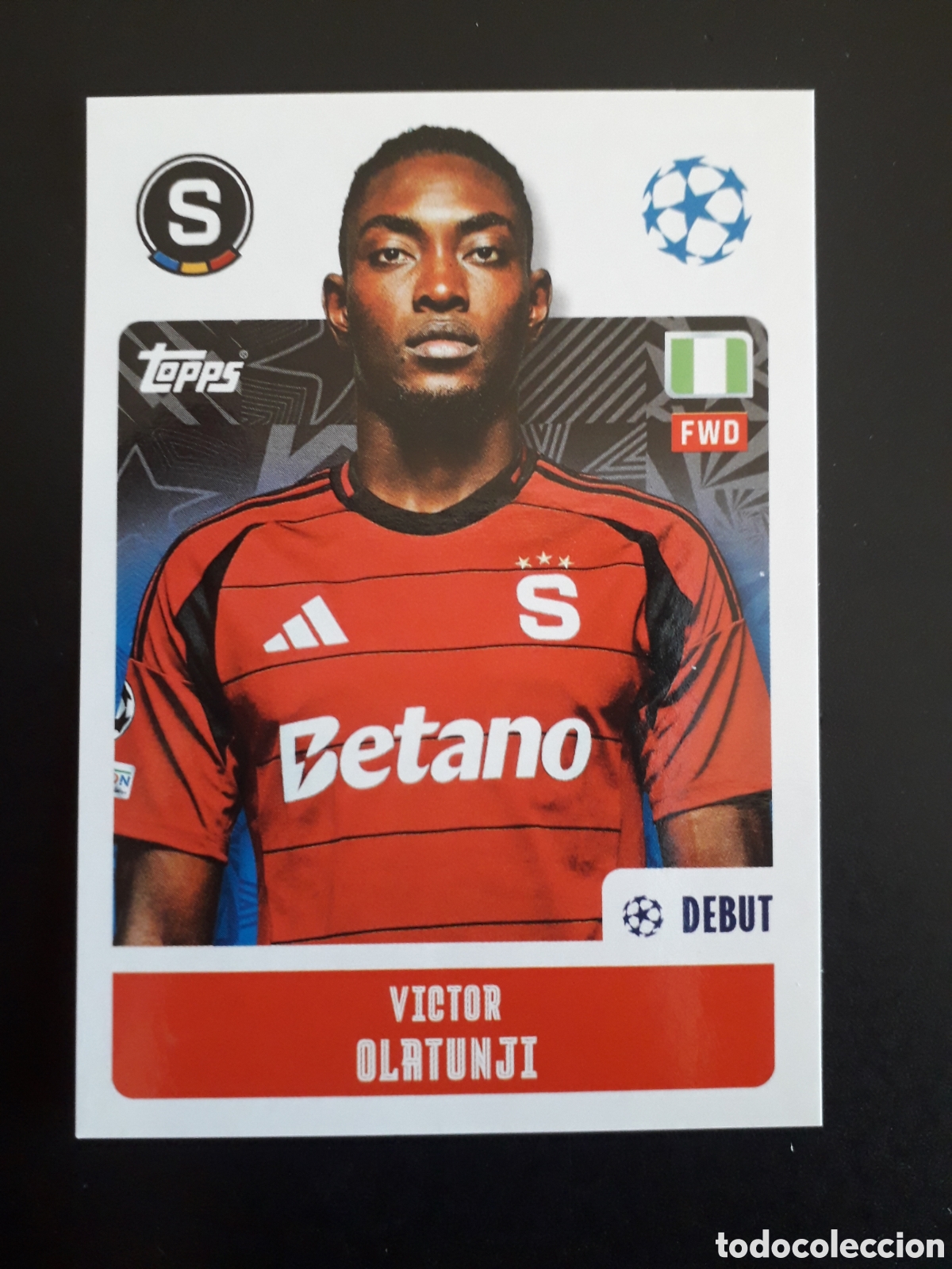 Cromos de f&uacute;tbol: OLATUNJI SPARTA PRAGA N&deg; 430 UEFA CHAMPIONS LEAGUE SEASON TOPPS 24 25 2024 2025 PEDIDO M&Iacute;NIMO 3&euro;