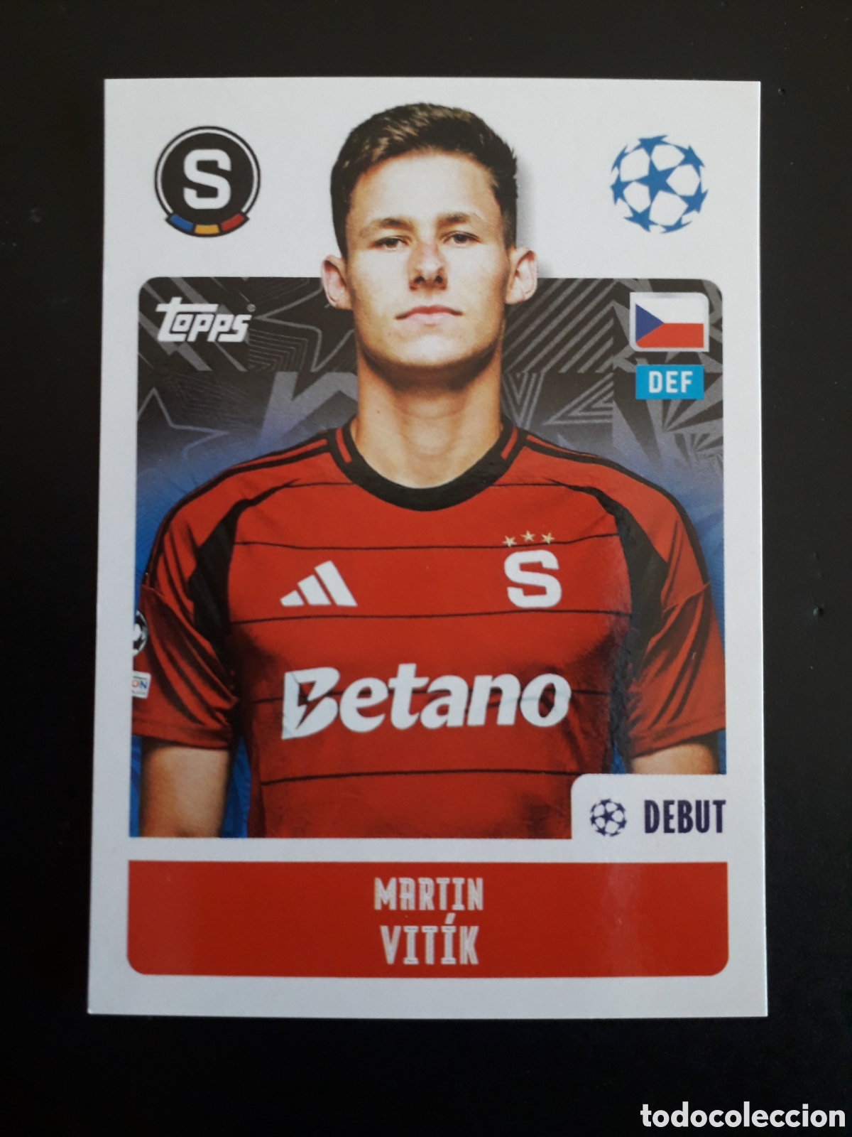 Cromos de f&uacute;tbol: VITIK SPARTA PRAGA N&deg; 422 UEFA CHAMPIONS LEAGUE SEASON TOPPS 24 25 2024 2025 PEDIDO M&Iacute;NIMO 3&euro;
