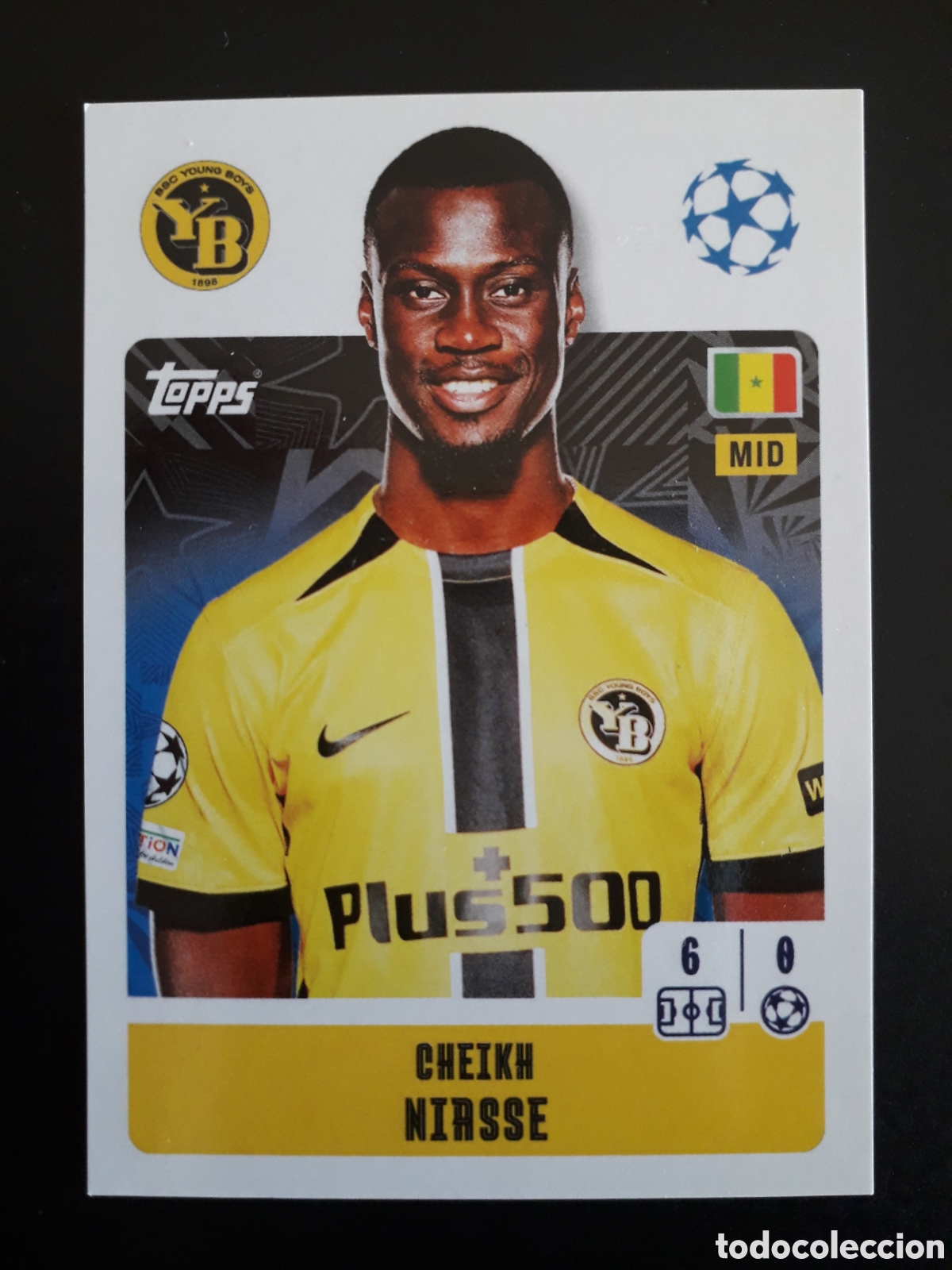 Cromos de f&uacute;tbol: NIASSE YOUNG BOYS N&deg; 438 UEFA CHAMPIONS LEAGUE SEASON TOPPS 24 25 2024 2025 PEDIDO M&Iacute;NIMO 3&euro;.