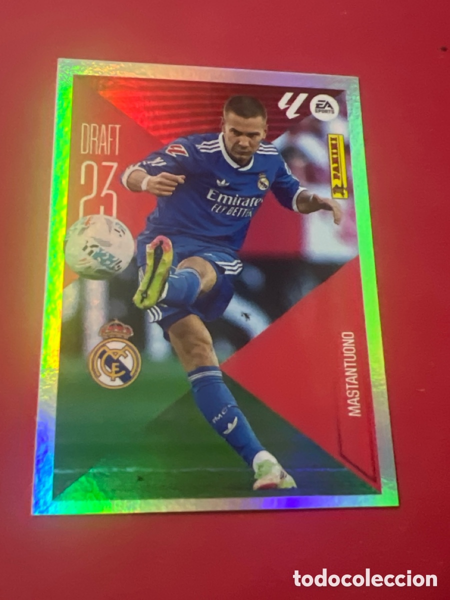Cromos de f&uacute;tbol: C4467. Mastantuono draft 23 n&uacute;mero 16 Del Real Madrid cromo de la liga este 26-27 2026-2027