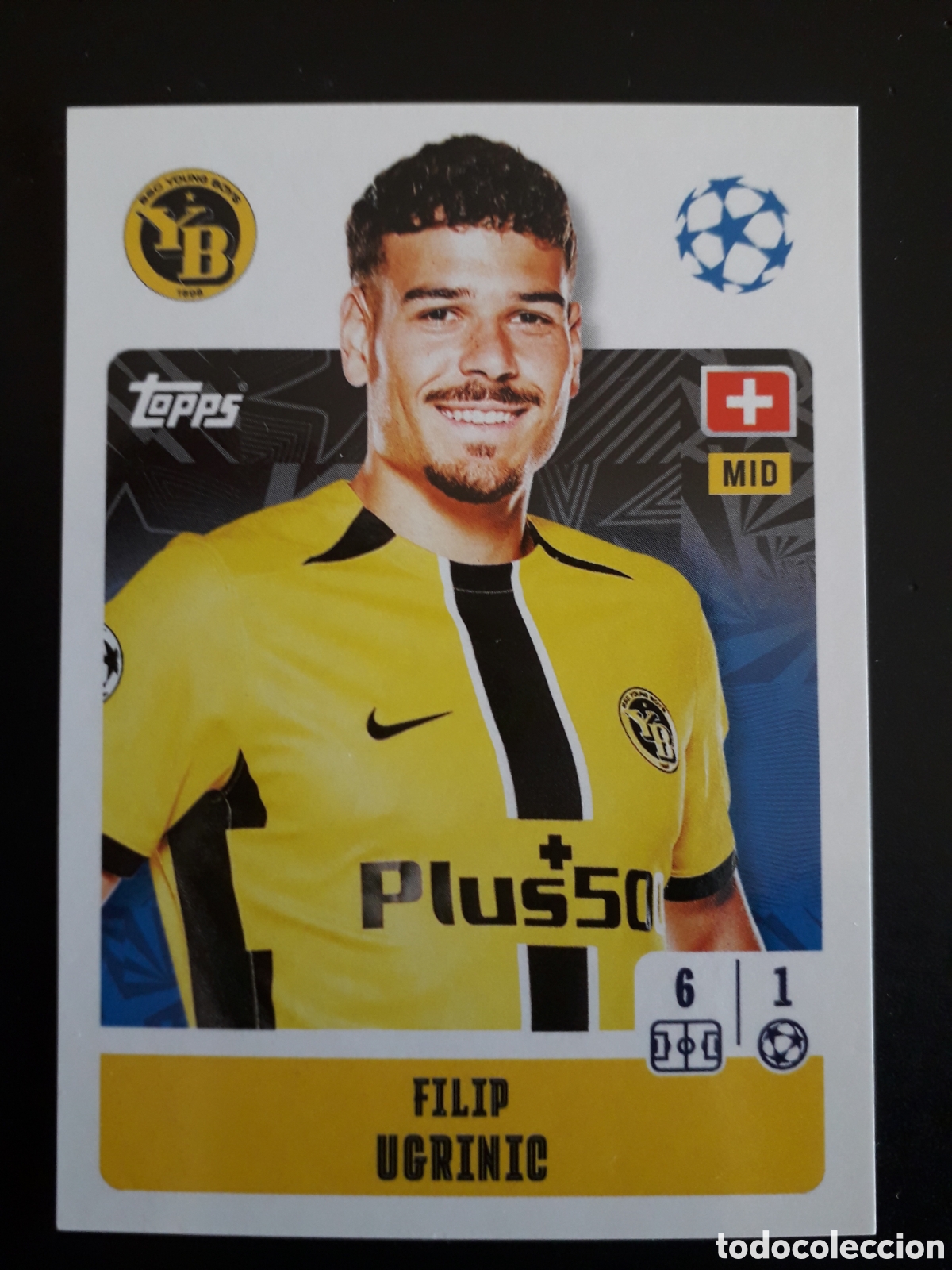 Cromos de f&uacute;tbol: UGRINIC YOUNG BOYS N&deg; 440 UEFA CHAMPIONS LEAGUE SEASON TOPPS 24 25 2024 2025 PEDIDO M&Iacute;NIMO 3&euro;