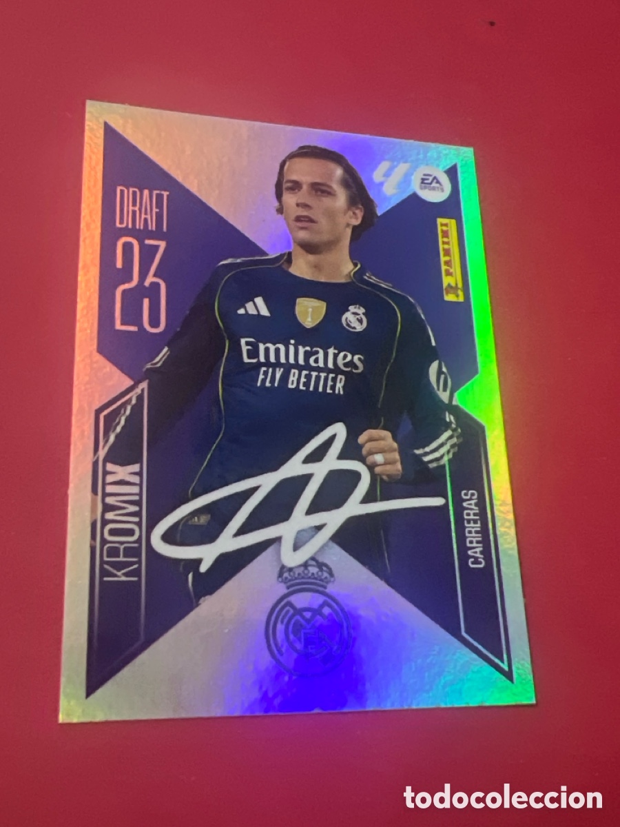 Cromos de f&uacute;tbol: C4488. CARRERAS REAL MADRID K5 KROMIX DRAFT 23 LIGA ESTE 2026-27 26 27 PANINI