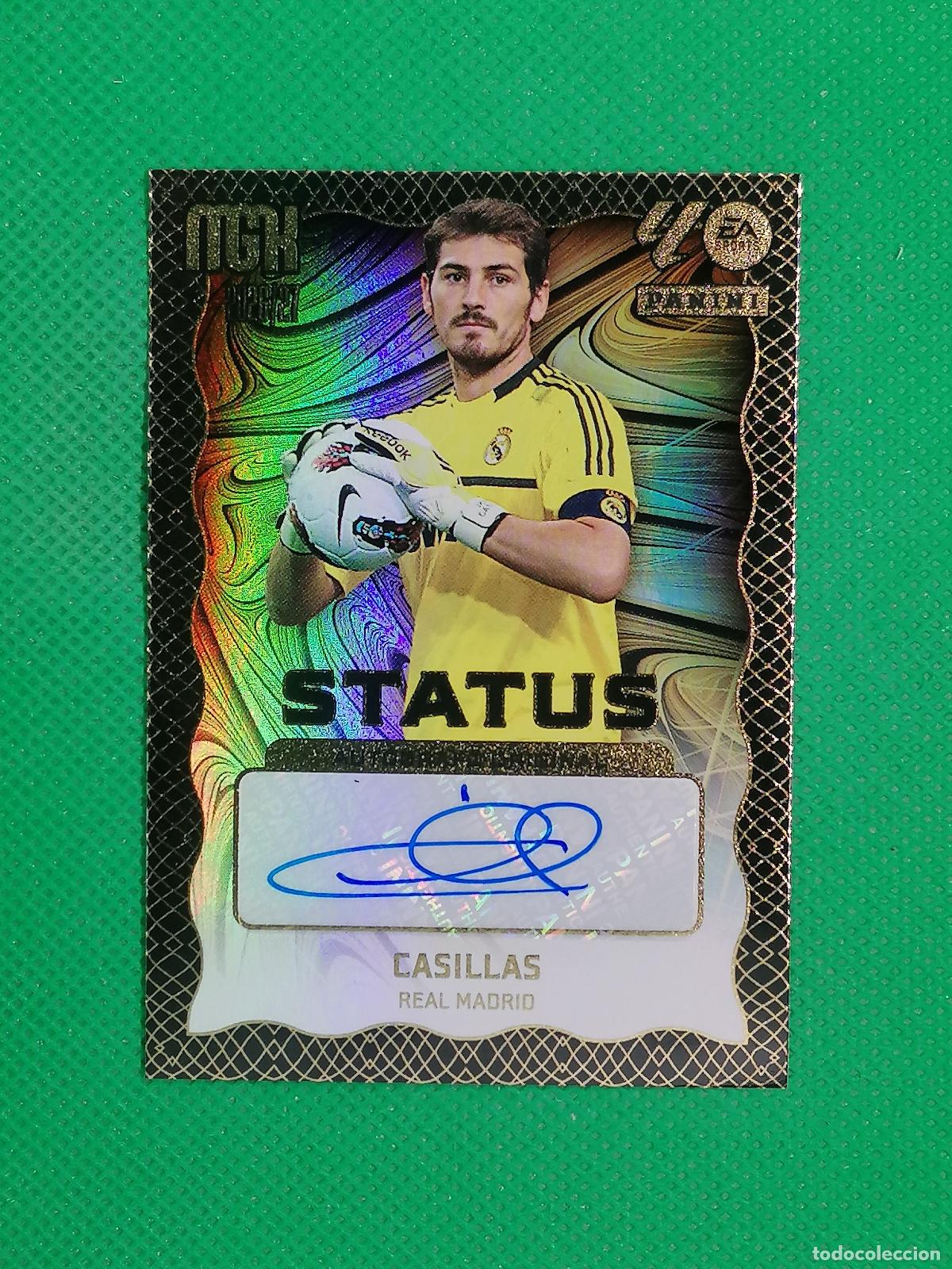 Football Stickers: IKER CASILLAS REAL MADRID AUTOGRAFO ORIGINAL FIRMA AUTO STATUS ⚽ MEGACRACKS LIGA 2026 2027 26 27 ⚽