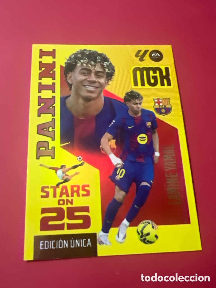 Cromos de f&uacute;tbol: LAMINE YAMAL (FC BARCELONA). CARTA STARS OF 25 EDICI&Oacute;N &Uacute;NICA PANINI MEGACRACKS MGK 2026/27. #449.