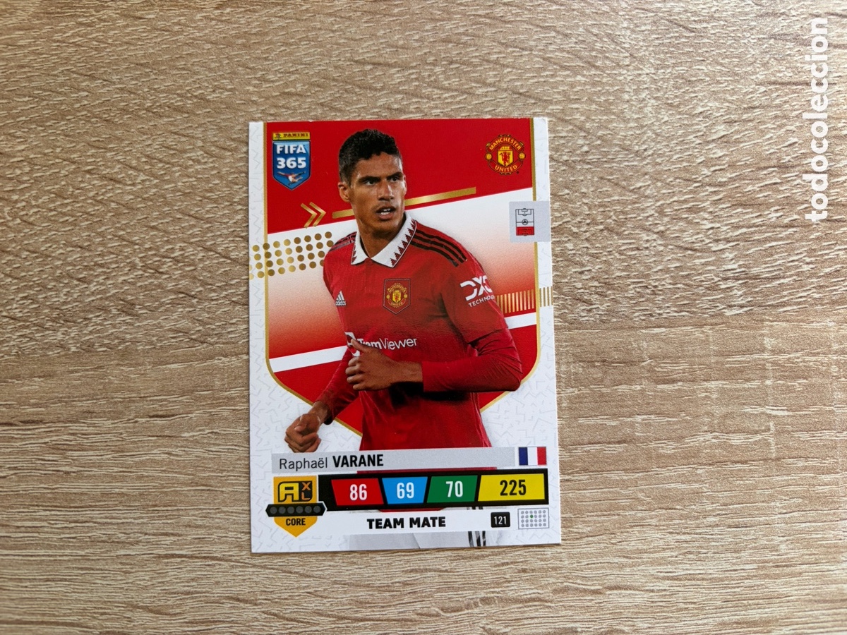 Cromos de f&uacute;tbol: 121 RAPHA&Euml;L VARANE ADRENALYN XL FIFA 365 2023 MANCHESTER UNITED