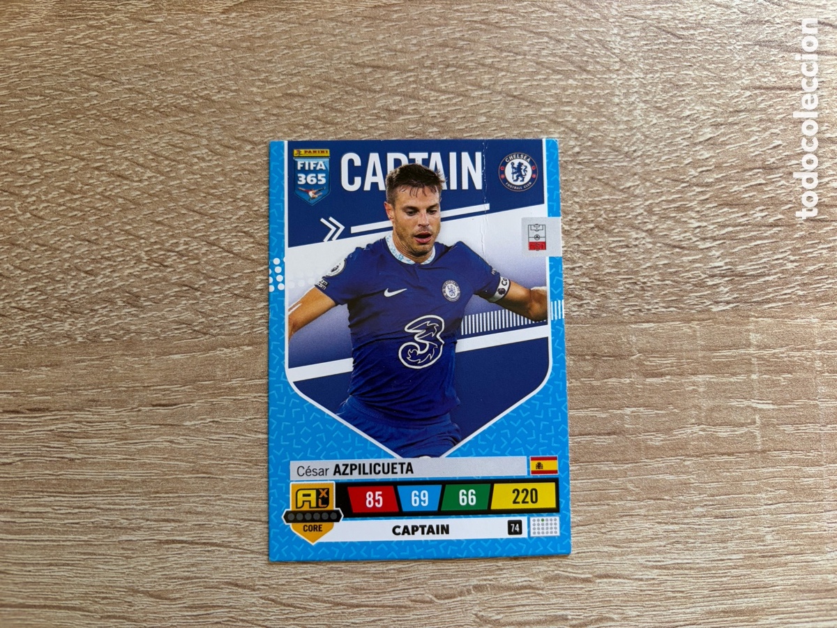 Cromos de f&uacute;tbol: 74 C&Eacute;SAR AZPILICUETA ADRENALYN XL FIFA 365 2023 CHELSEA FC CAPTAIN
