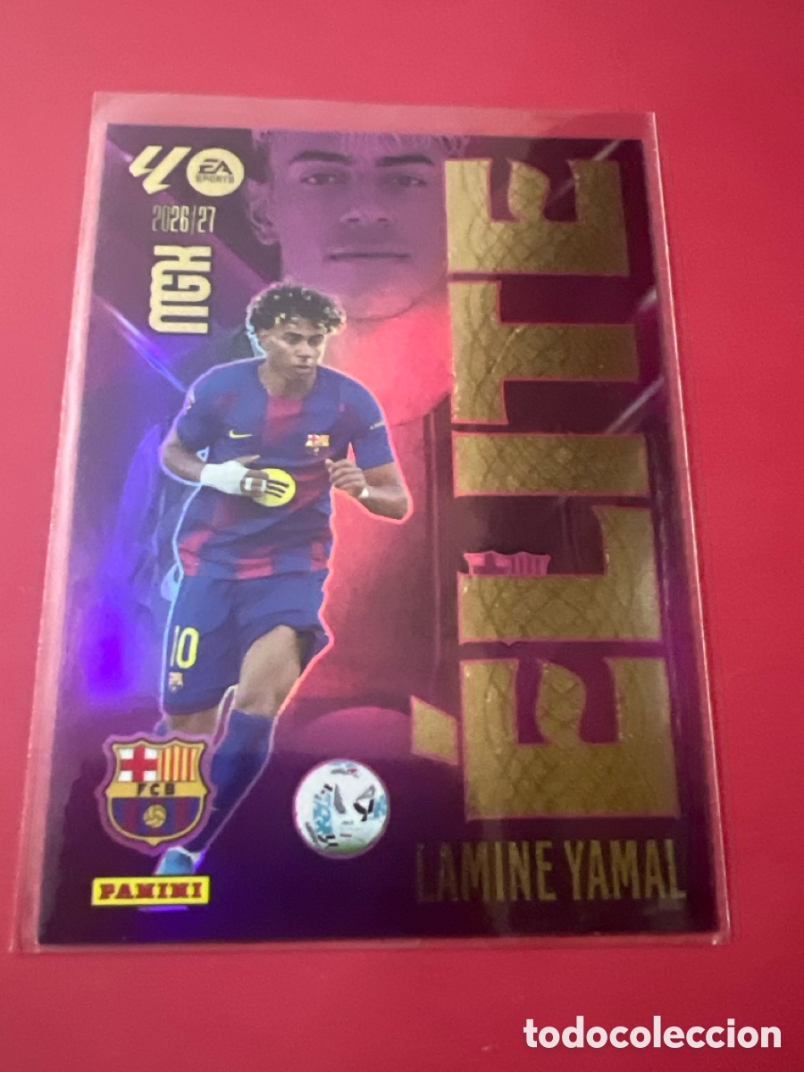 Cromos de f&uacute;tbol: C4608. LAMINE YAMAL F. C. BARCELONA ELITE 9 PANINI MEGACRACKS 2026 2027 26 27