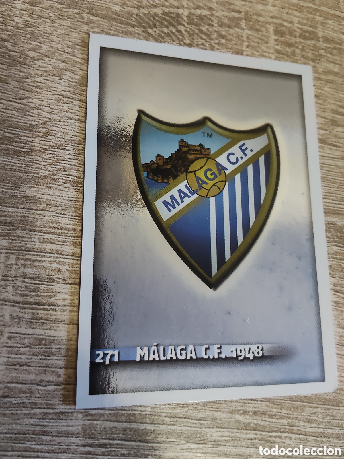 Cromos de f&uacute;tbol: Mundicromo las fichas de la liga 2015 271 escudo M&aacute;laga