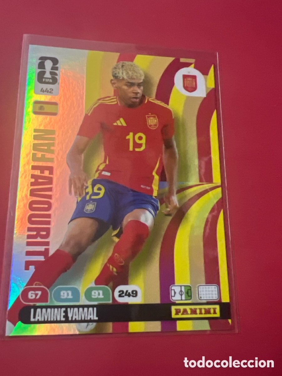 Cromos de f&uacute;tbol: C4611. Lamine Yamal Espa&ntilde;a FAN FAVOURITE Adrenalyn XL Mundial 2026 # 442