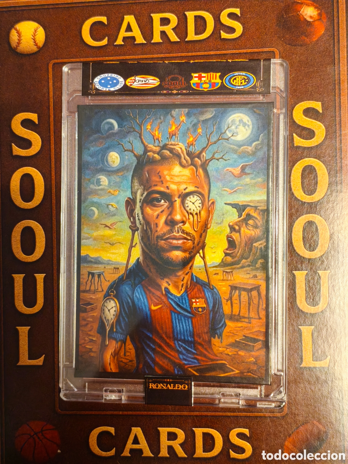 Figurine di Calcio: Cromo SoouL Ronaldo nazario by salvador Dal&iacute; el arte del f&uacute;tbol