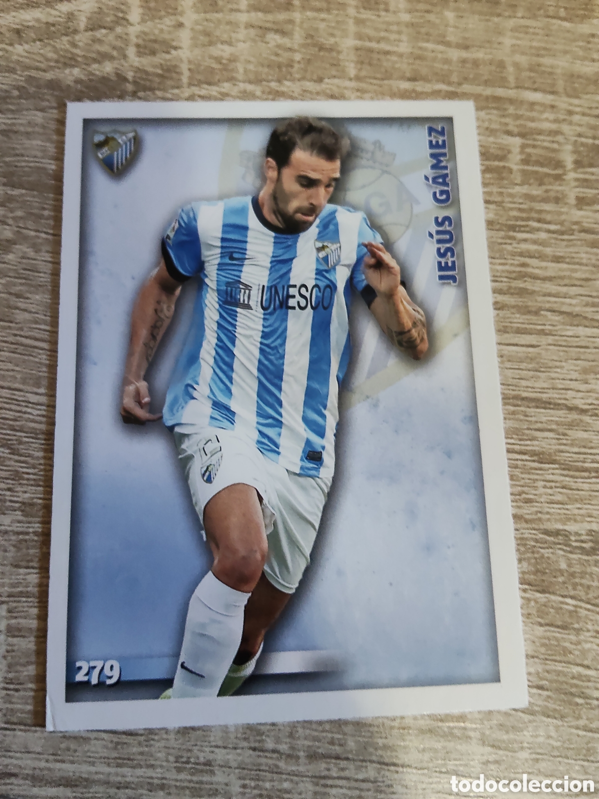 Figurine di Calcio: Mundicromo las fichas de la liga 2015 279 Jes&uacute;s Gamez baja M&aacute;laga