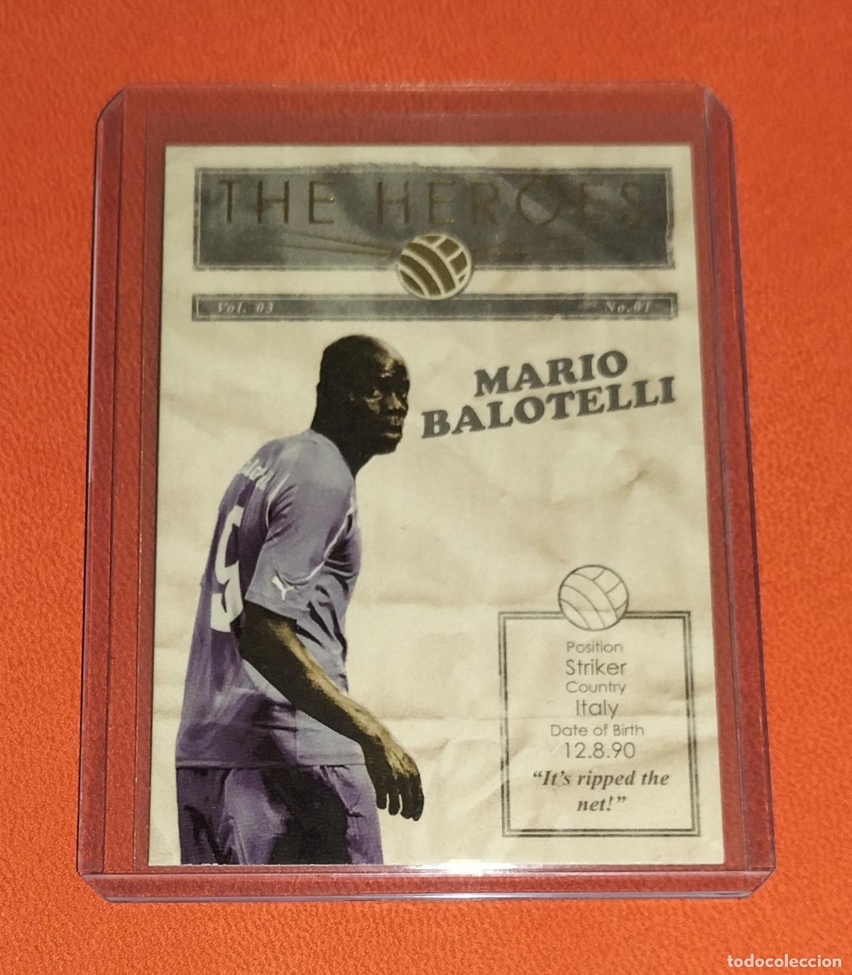 Cromos de f&uacute;tbol: MARIO BALOTELLI HEROES HR03 ITALIA LIMITED EDITON CARD NUMERADA WORLD CUP FUTERA UNIQUE 2012